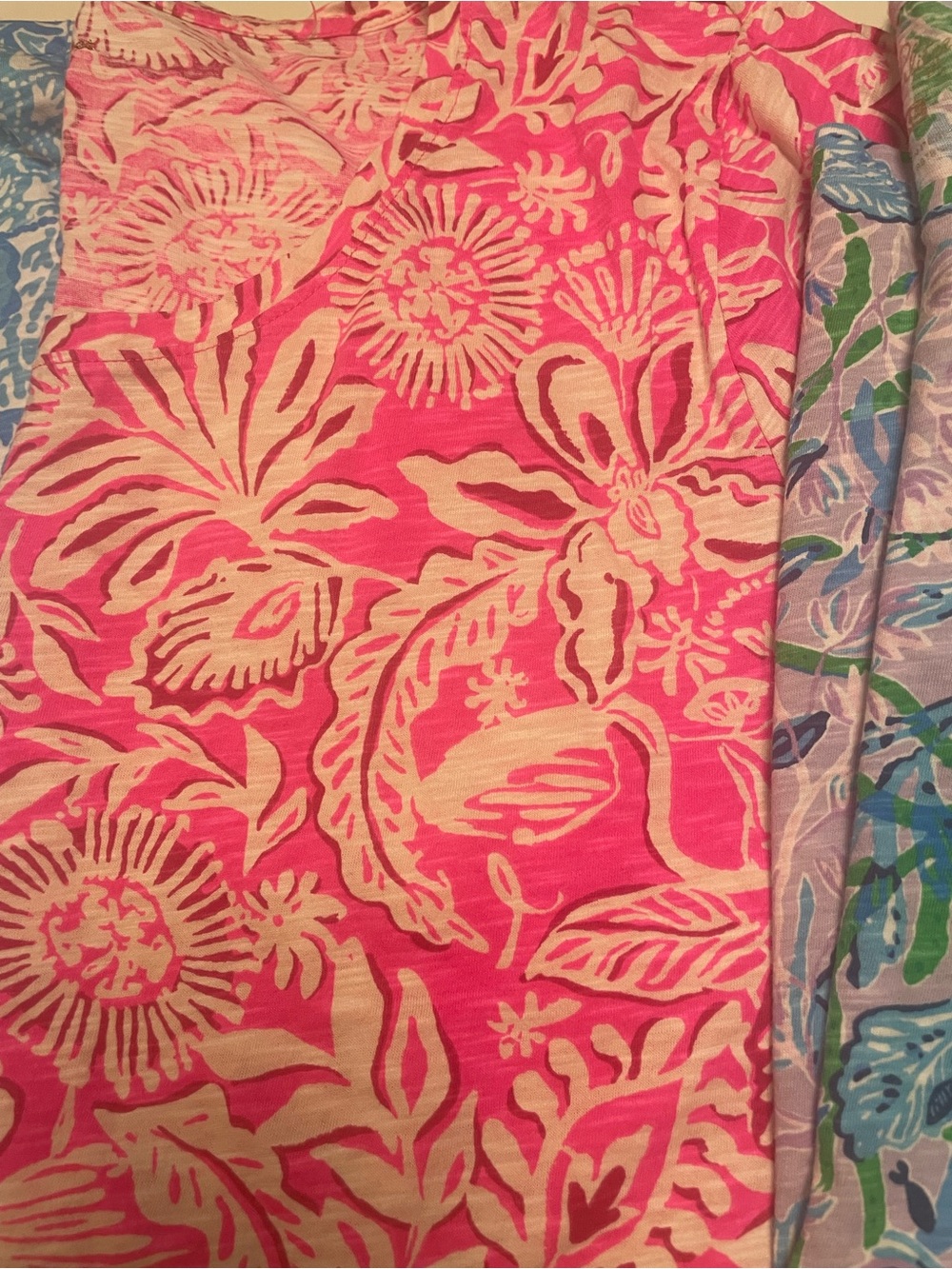 Lilly Pulitzer Etta Scoop neck 100% cotton tee’s ALL 3! Beach Resort Preppy - Picture 4 of 12